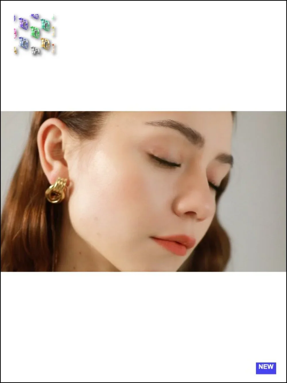Chunky Gold Drop Dangle Earrings Geometric Link Hoop Hypoallergenic Lightweight